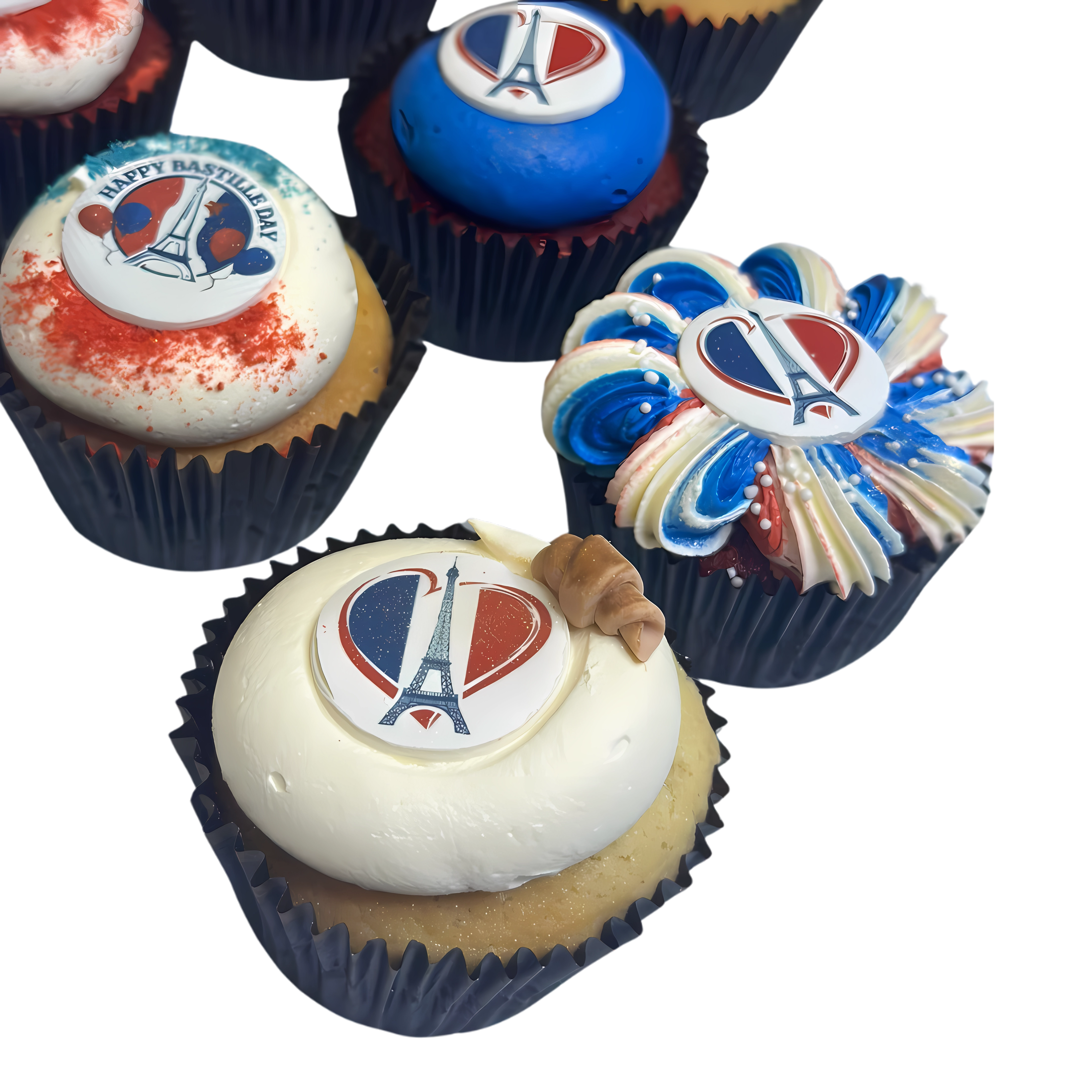 Bastille Day Assorted Cupcakes