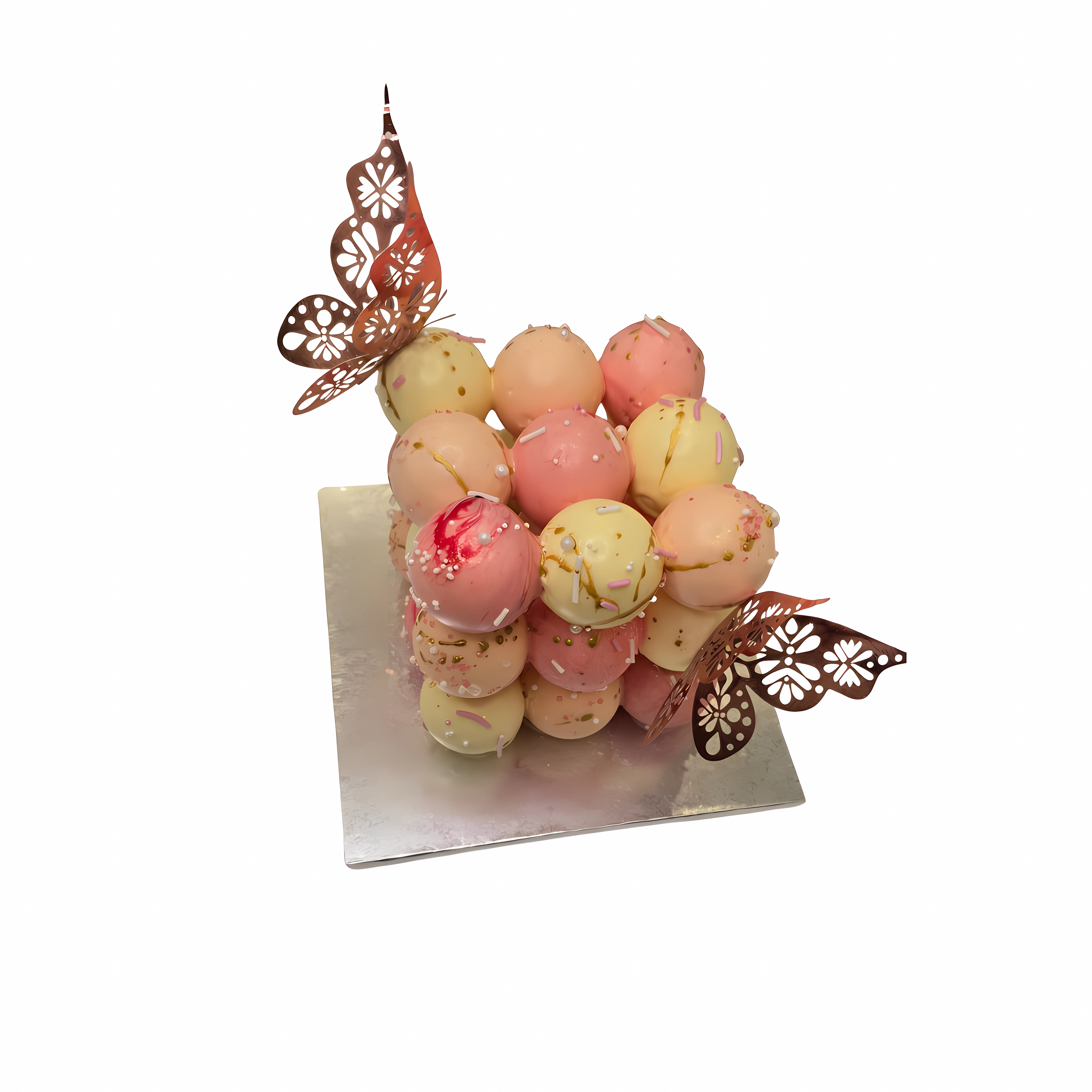 Pink Butterfly Cakepop Cake